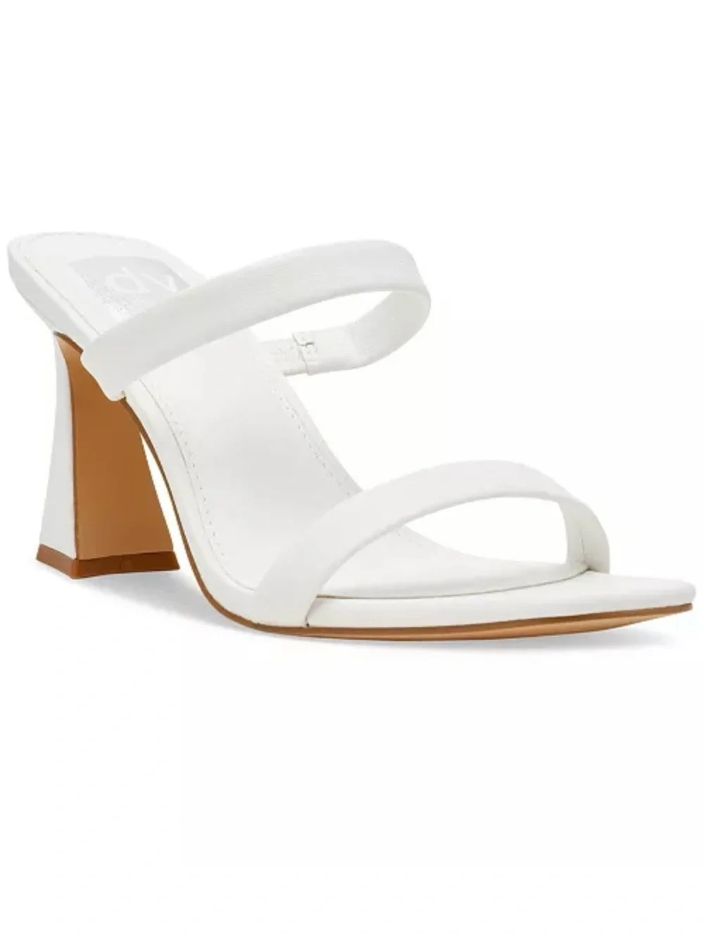 Dolce Vita White Double-Strap Block Heel Mule